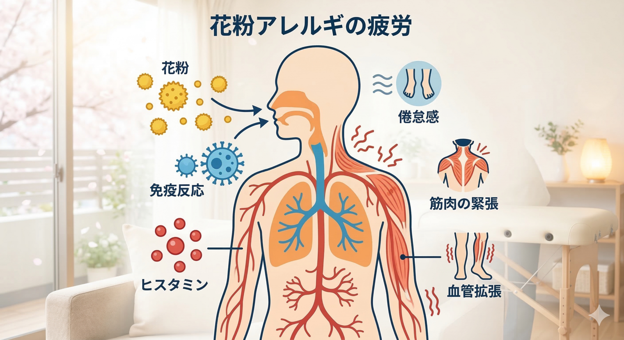 なぜ花粉症で身体がだるくなるのか