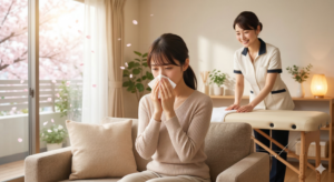 花粉症のだるさ、我慢していませんか？出張マッサージで身体の内側から整える方法